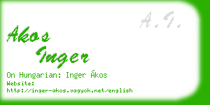 akos inger business card